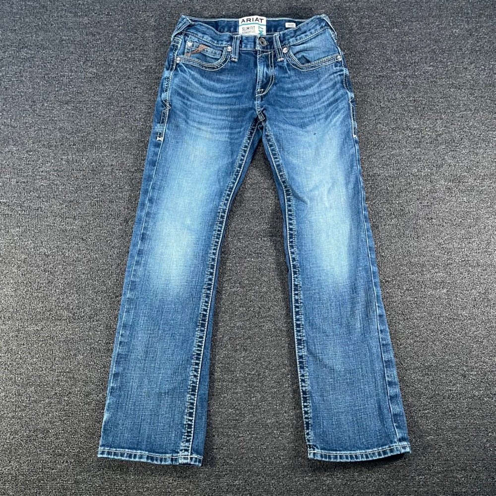 Ariat M7 Coltrane Jeans Mens 29x32 Blue Slim Fit Straight Leg Silverton Good
